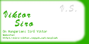 viktor siro business card